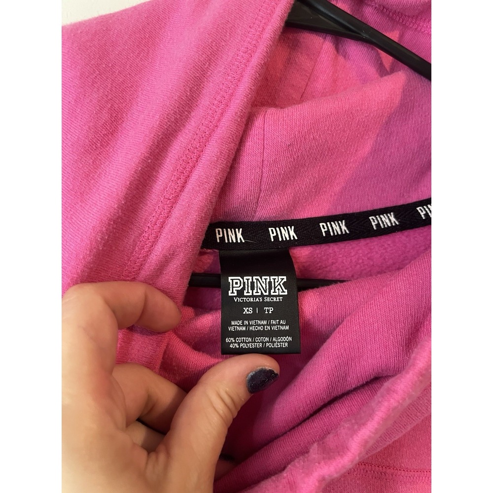 Victoria's Secret Pink Women's XS Cowl Neck Drawstring Pullover Sweatshirt 2014 - Picture 2 of 4